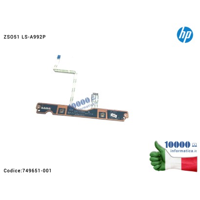749651-001 Pulsanti Touchpad Tasto Board Mouse HP 15-G 15-R 250 256 G3 ZSO51 LS-A992P M455MKJ32L01