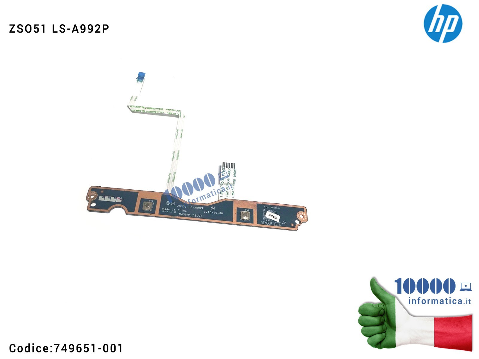 749651-001 Pulsanti Touchpad Tasto Board Mouse HP 15-G 15-R 250 256 G3 ZSO51 LS-A992P M455MKJ32L01 749651-001 Pulsanti Touchpad Tasto Board Mouse HP 15-G 15-R 250 256 G3 ZSO51 LS-A992P M455MKJ32L01