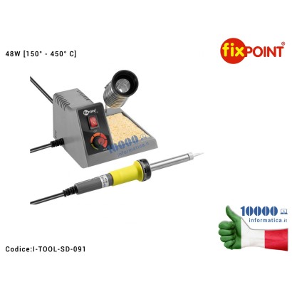 I-TOOL-SD-091 Stazione Analogica di Saldatura a Stagno (48W) FIXPOINT [150° - 450° C] Solder Soldering Station
